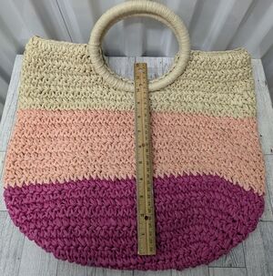 Talbots Multicolor Straw Tote Bag